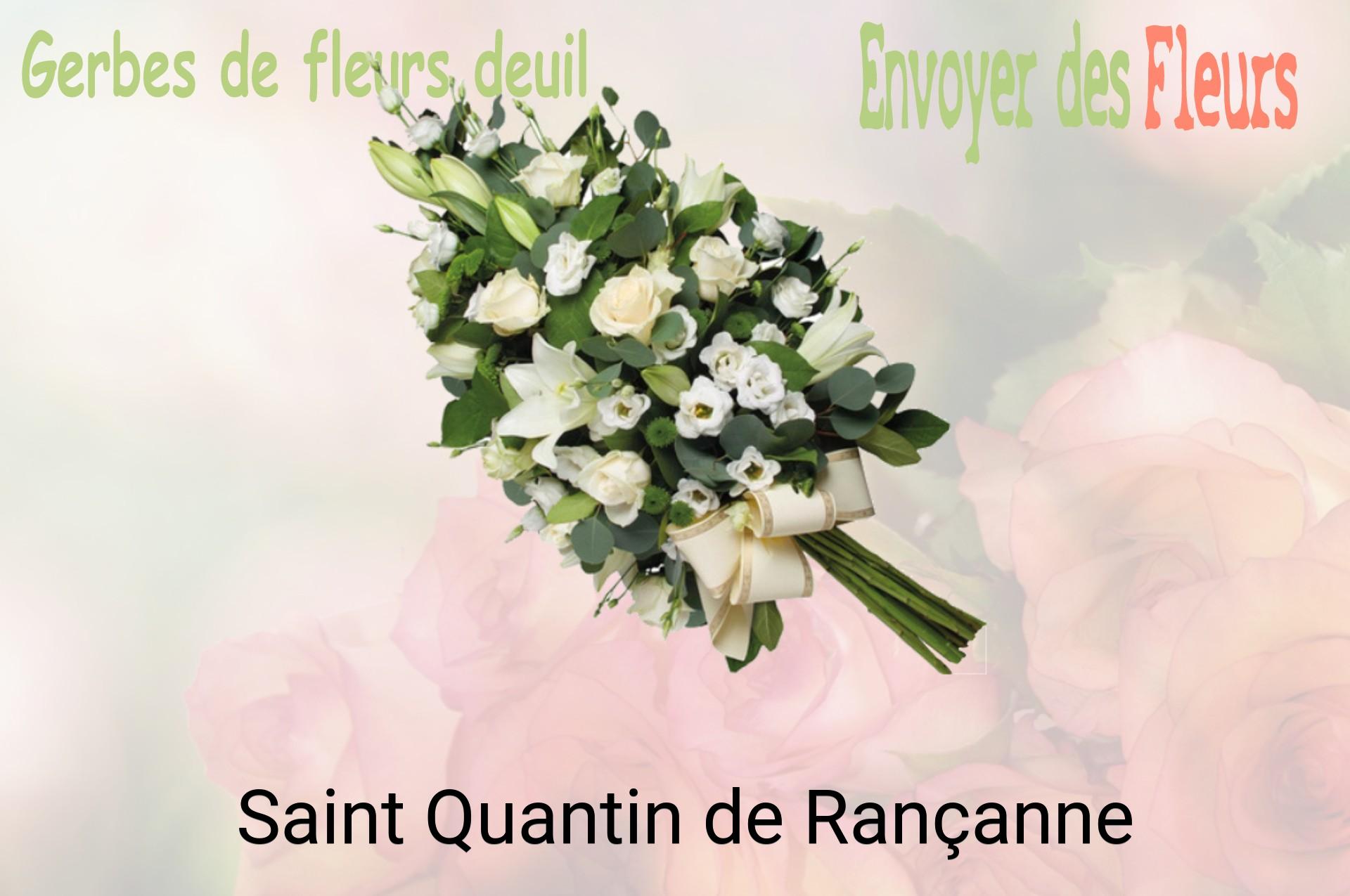 Gerbe de fleurs de deuil livrée à Saint-Quantin-de-Rançanne